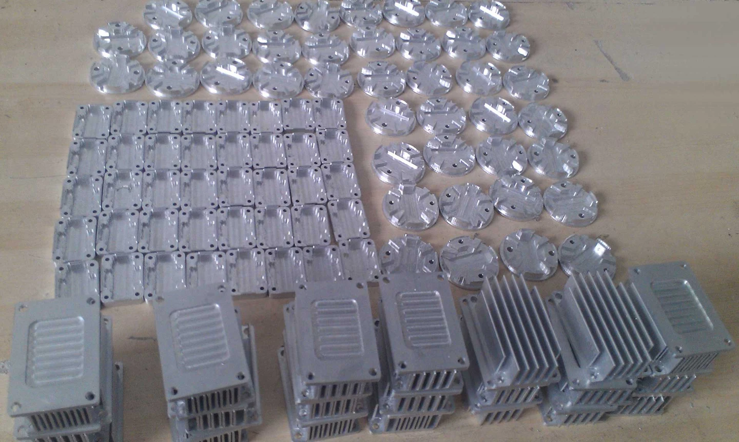 Aluminium components for batch production