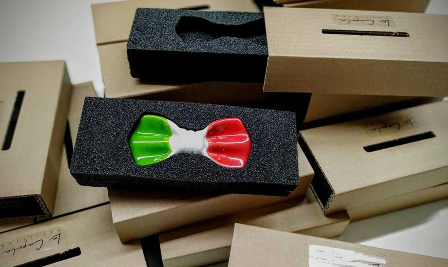Custom cardboard box with protective foam insert