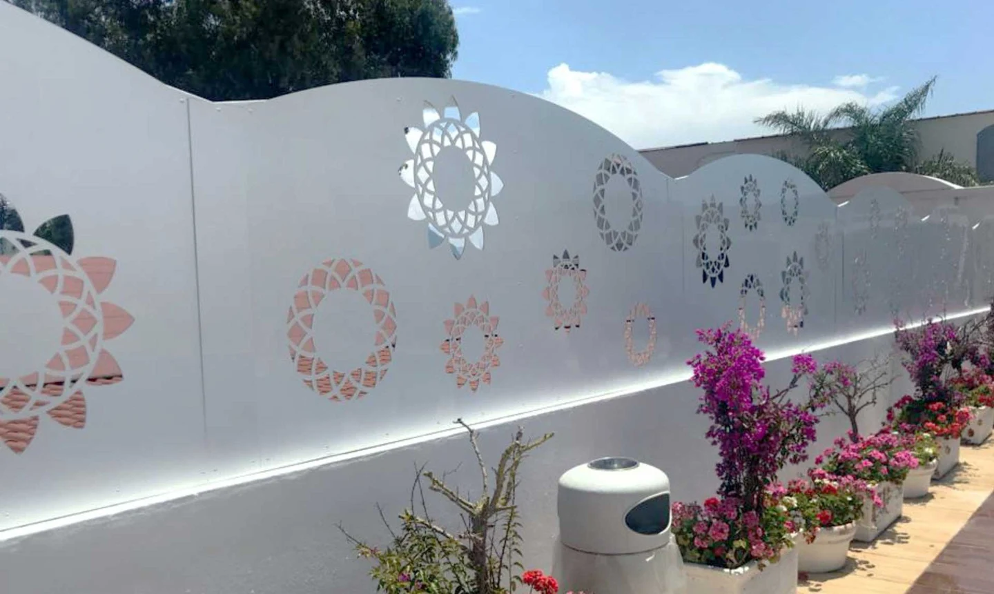 PVC panel made for an outdoor installation