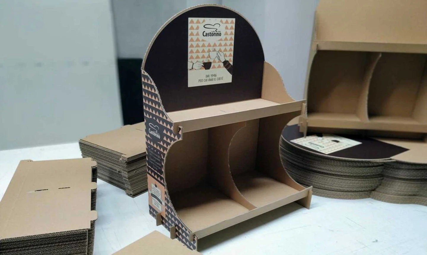 Custom corrugated-cardboard display / container