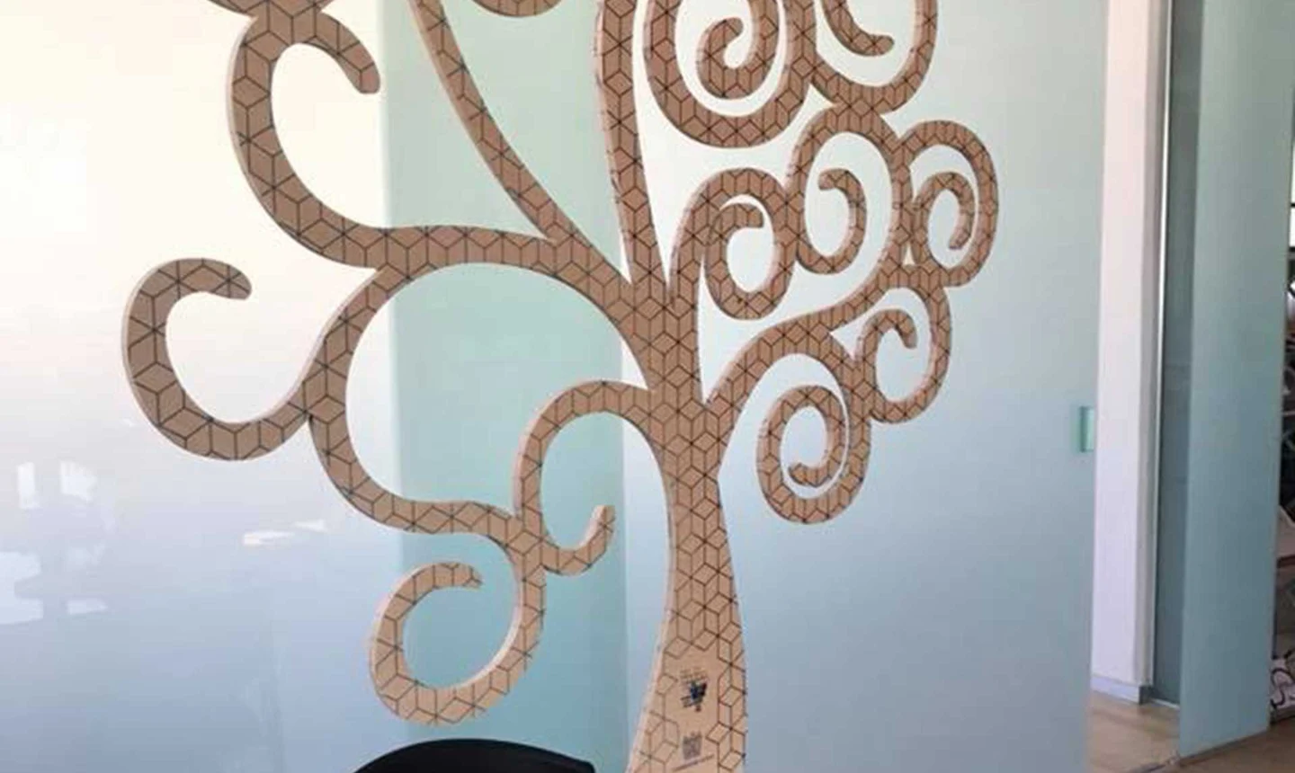 Custom display with shaped letters and numbers