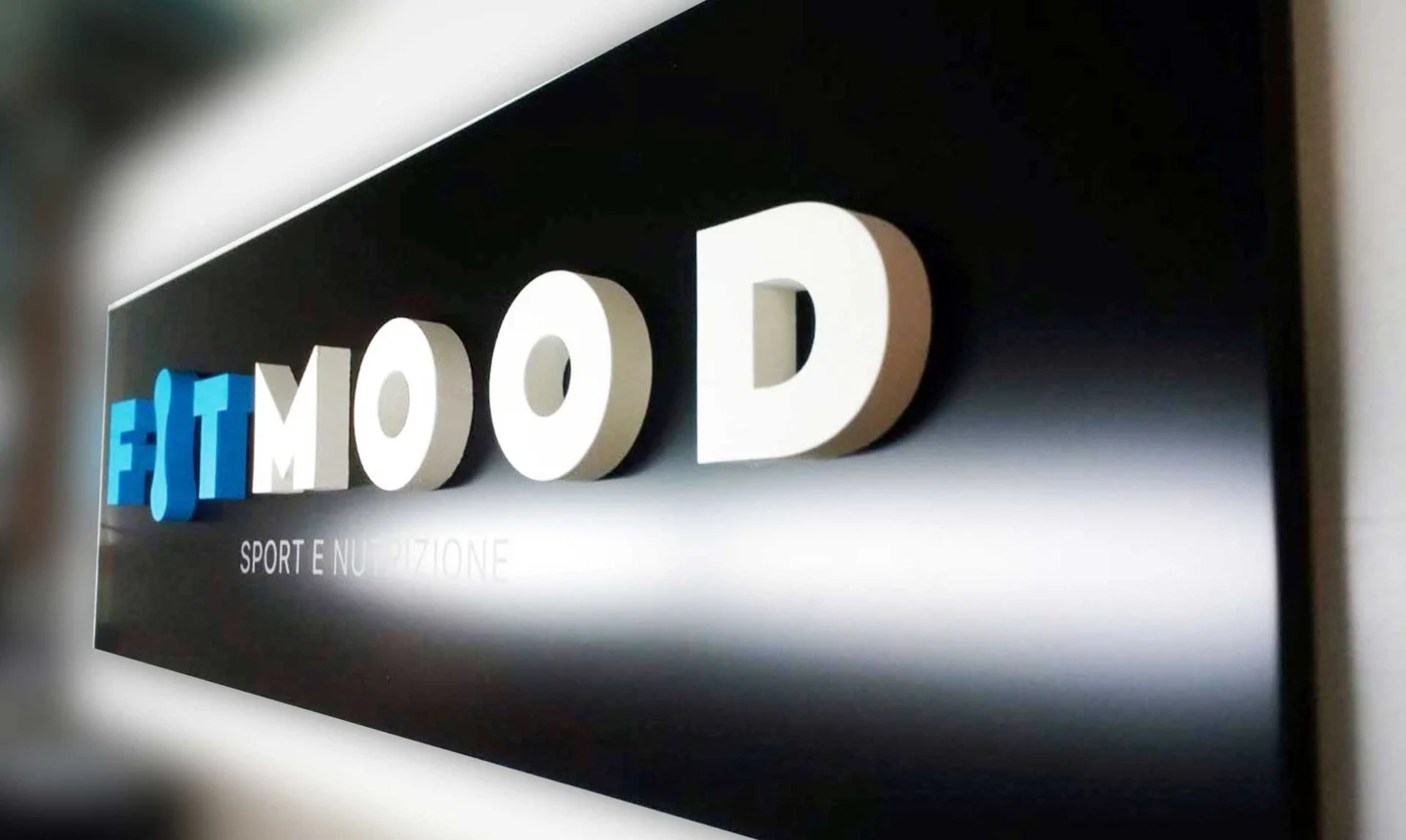 Dibond sign with raised PVC lettering