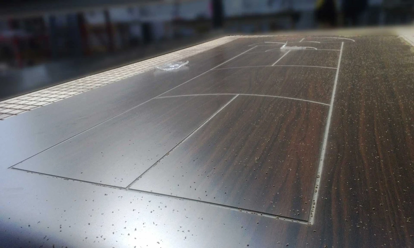 Custom routing of a panel for a security door