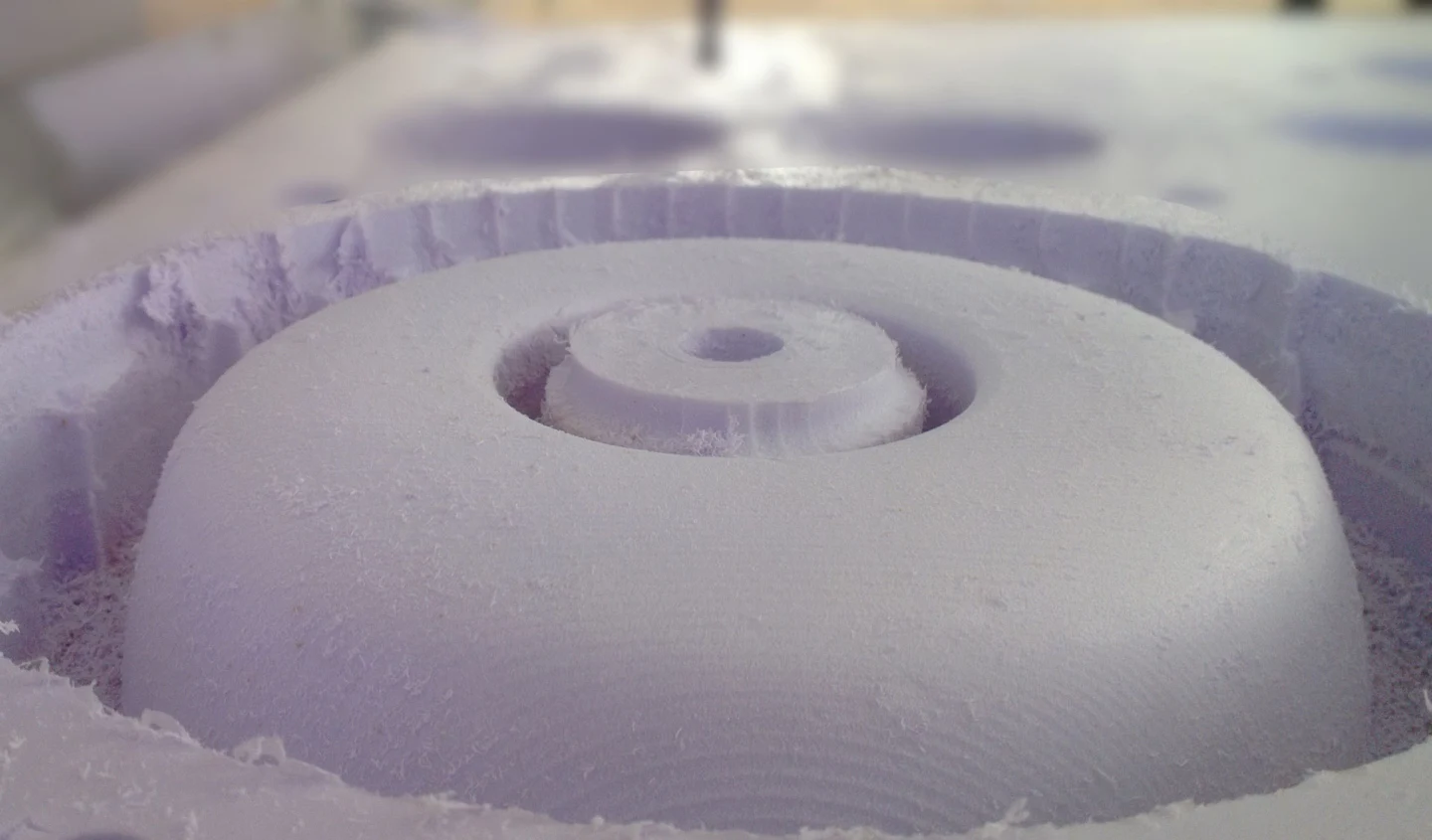 Solid-polystyrene prototypes for design objects