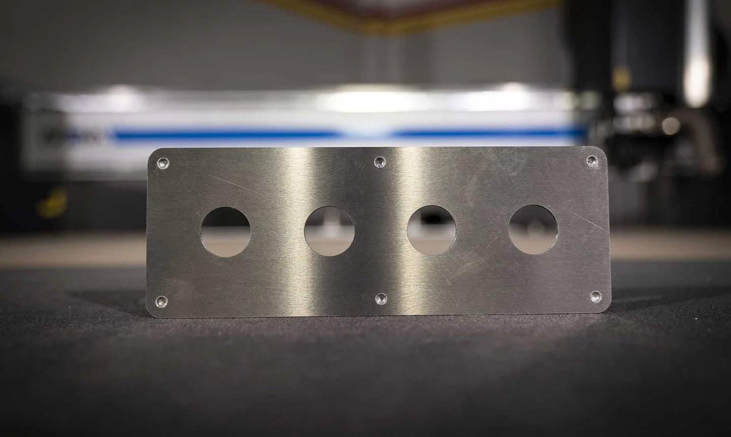 Engraved and profiled aluminium control panels